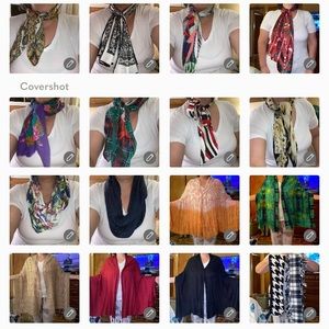 17 Scarves- Various Silk,Designer,Infinity,Pashminas,Winter,X-mas,Gap, Zara…